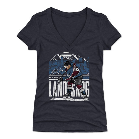 Gabriel Landeskog Women's V-Neck T-Shirt | 500 LEVEL