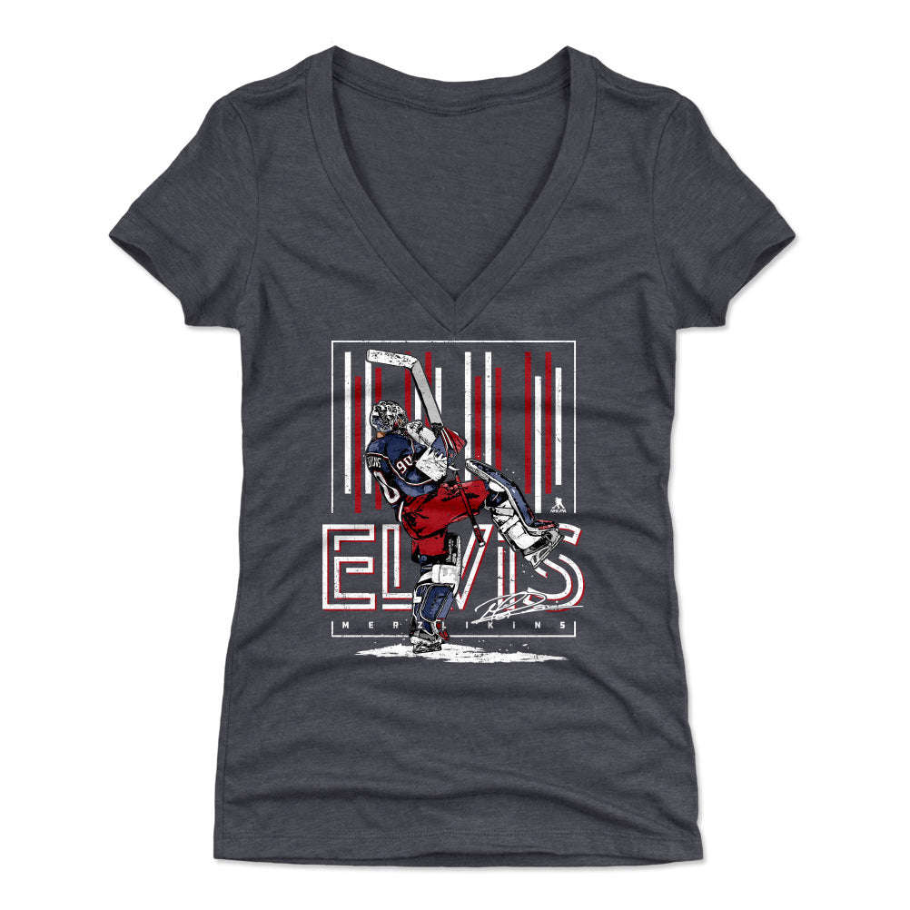 Elvis Merzlikins Women's V-Neck T-Shirt | 500 LEVEL