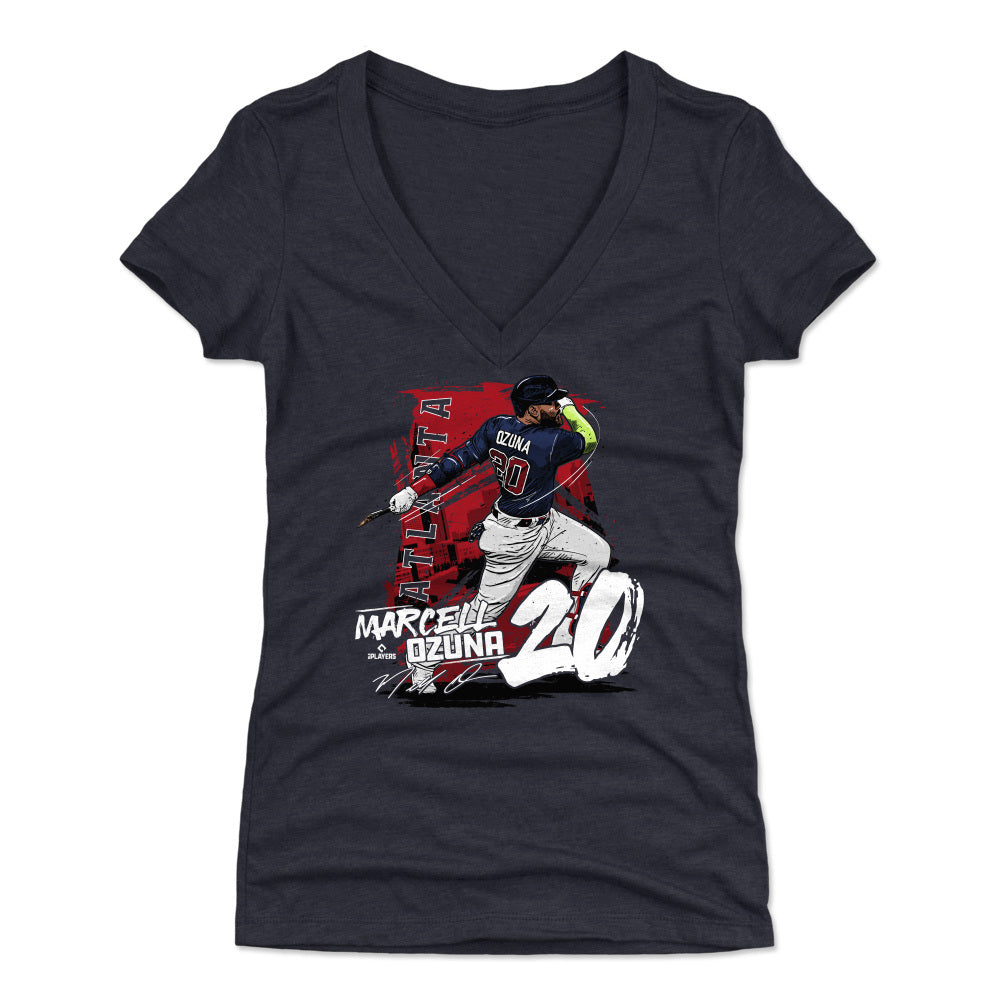Marcell Ozuna Women&#39;s V-Neck T-Shirt | 500 LEVEL