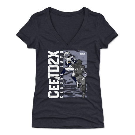 CeeDee Lamb Women's V-Neck T-Shirt | 500 LEVEL
