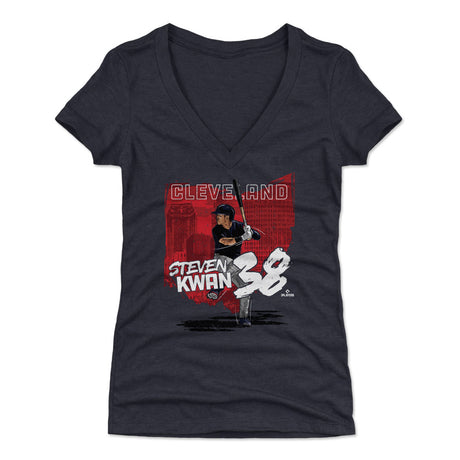 Steven Kwan Women's V-Neck T-Shirt | 500 LEVEL