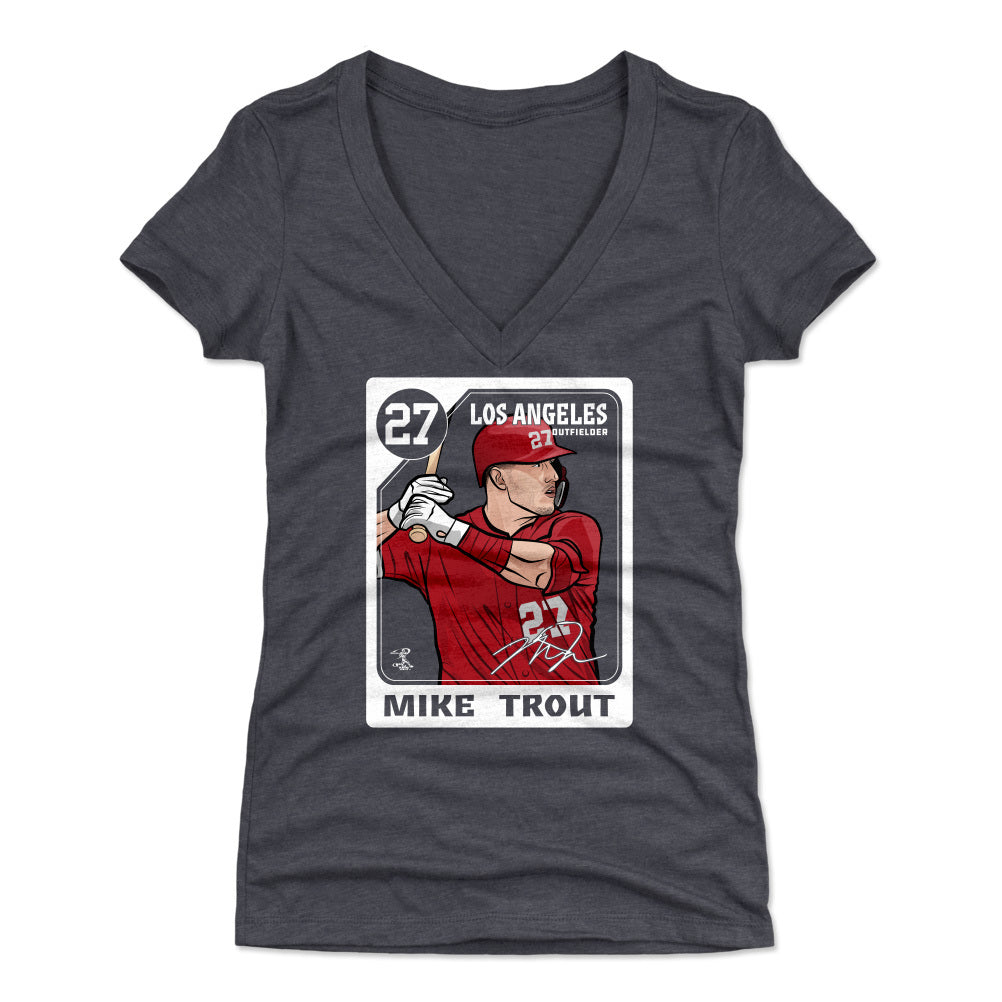 Mike Trout Women's V-Neck T-Shirt | 500 LEVEL