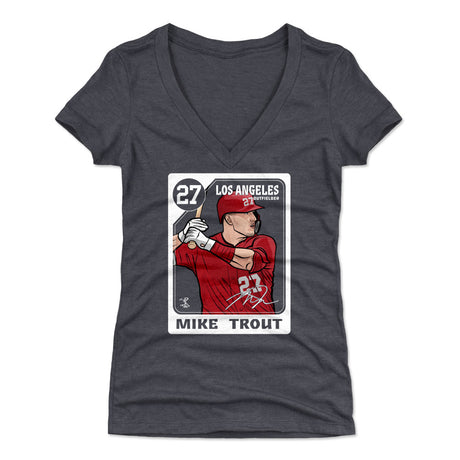 Mike Trout Women's V-Neck T-Shirt | 500 LEVEL