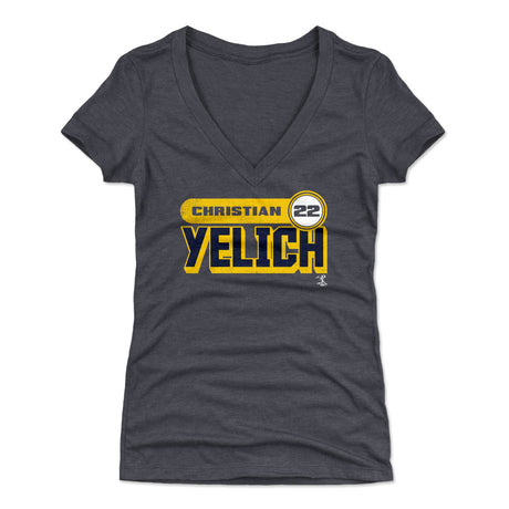 Christian Yelich Women's V-Neck T-Shirt | 500 LEVEL
