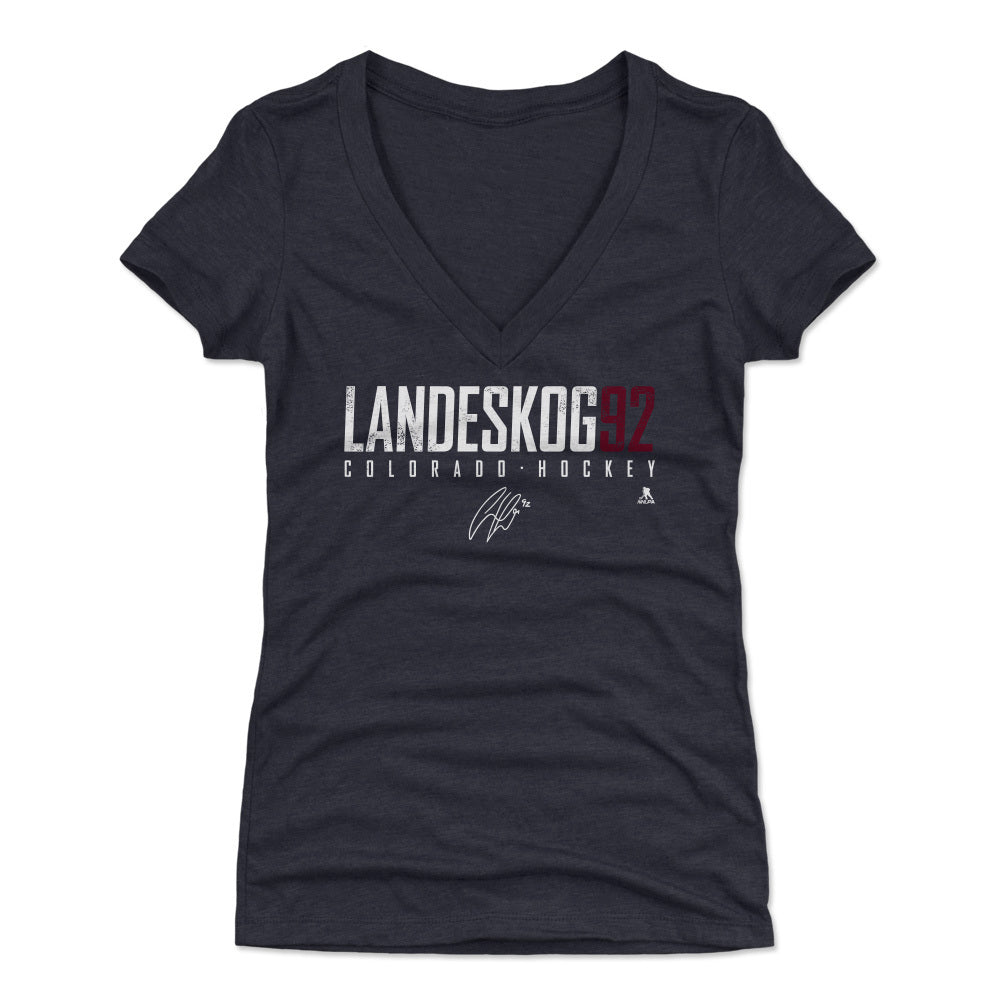 Gabriel Landeskog Women&#39;s V-Neck T-Shirt | 500 LEVEL