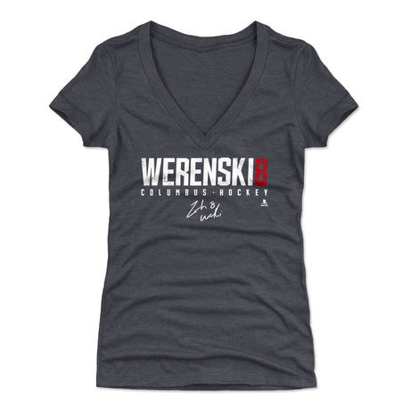 Zach Werenski Women's V-Neck T-Shirt | 500 LEVEL