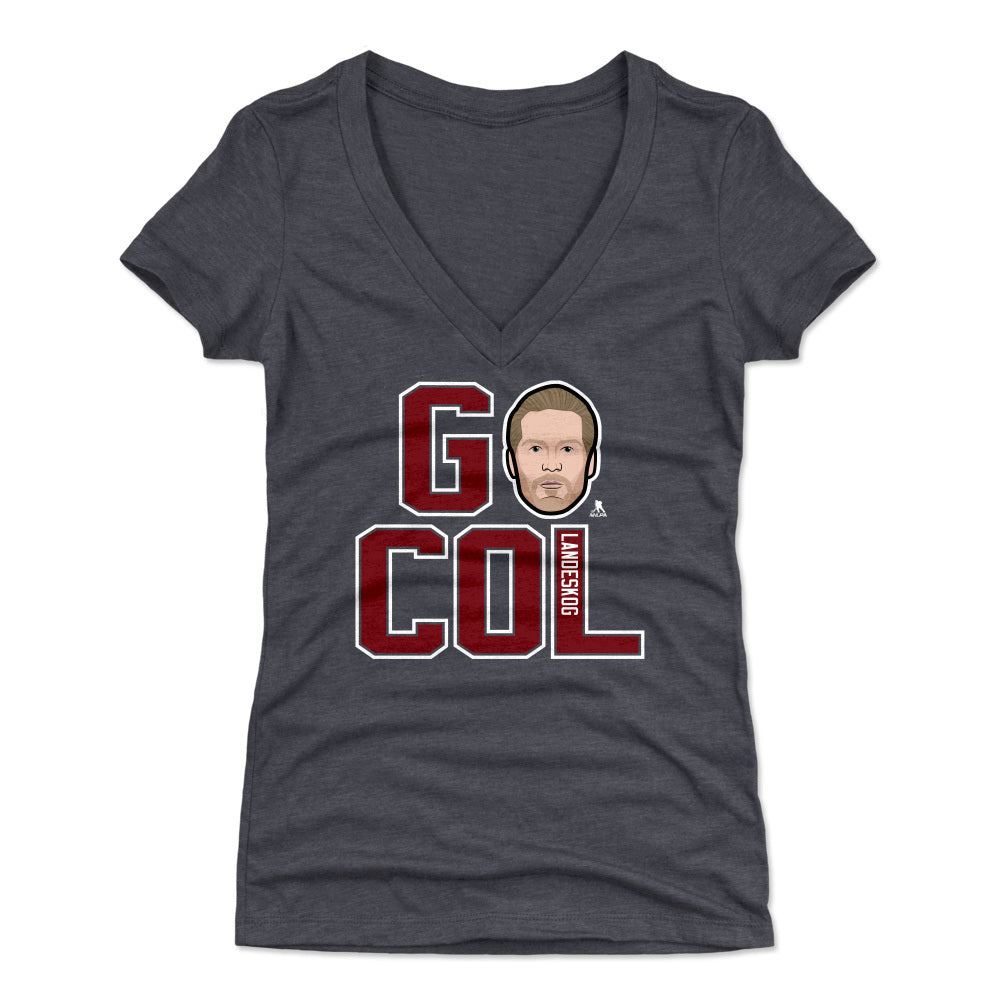Gabriel Landeskog Women's V-Neck T-Shirt | 500 LEVEL