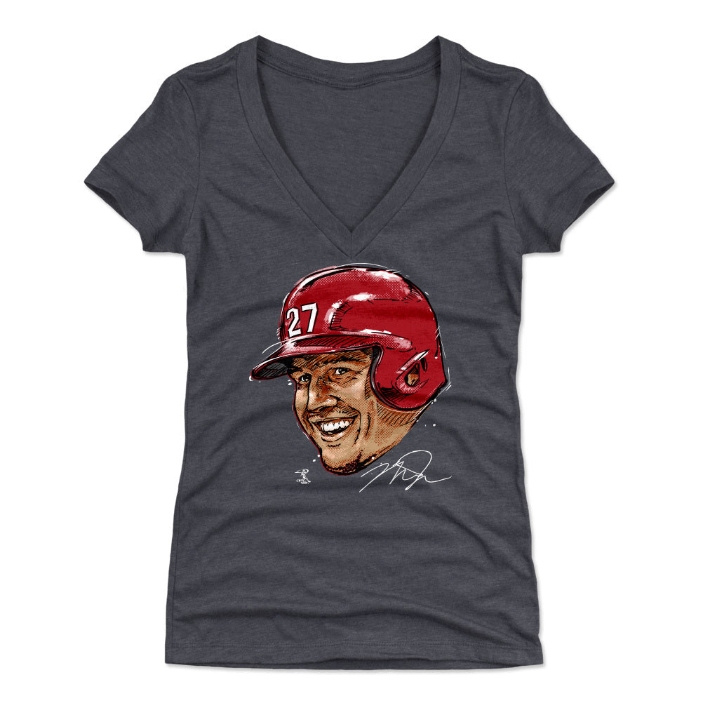 Mike Trout Women's V-Neck T-Shirt | 500 LEVEL