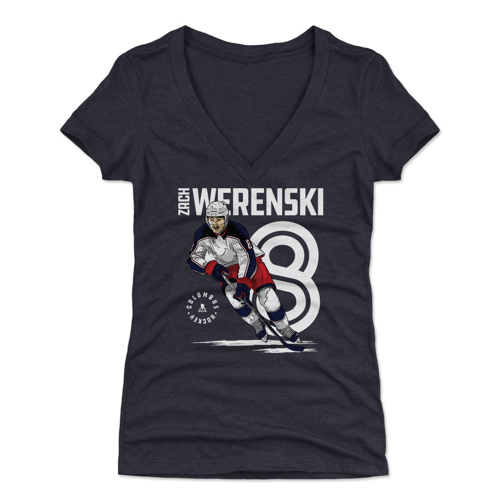 Zach Werenski Women's V-Neck T-Shirt | 500 LEVEL