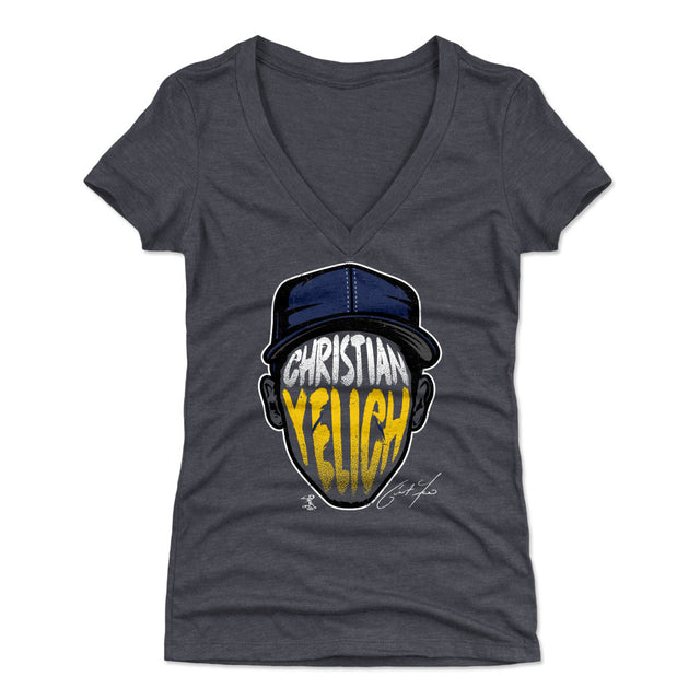 Christian Yelich Women's V-Neck T-Shirt | 500 LEVEL
