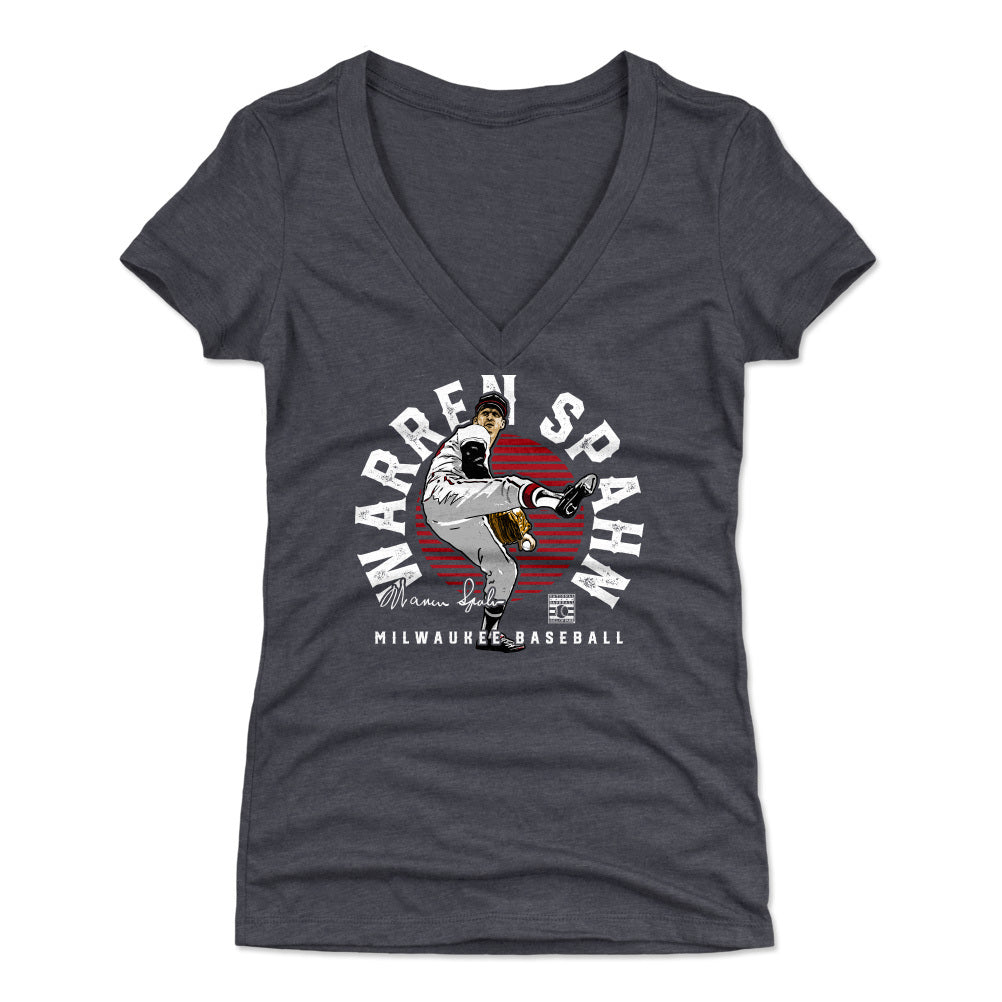 Warren Spahn Women's V-Neck T-Shirt | 500 LEVEL