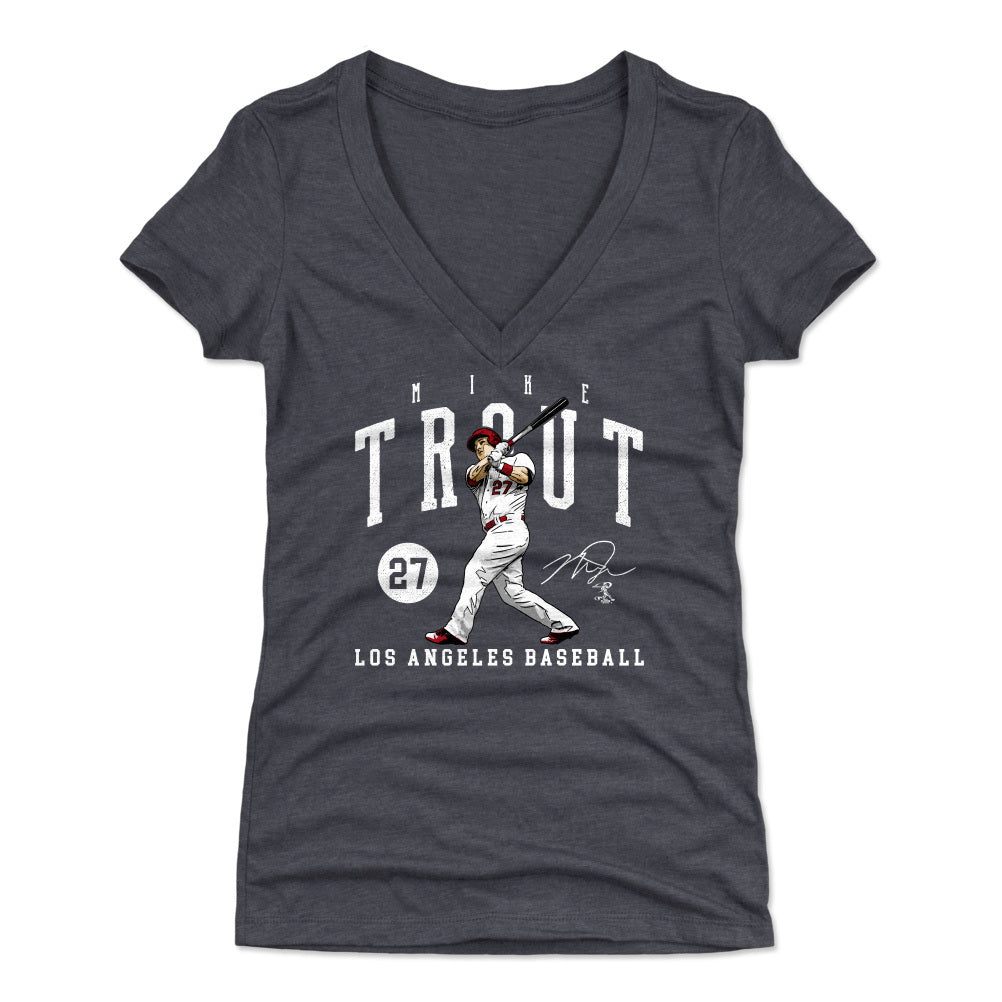 Mike Trout Women's V-Neck T-Shirt | 500 LEVEL