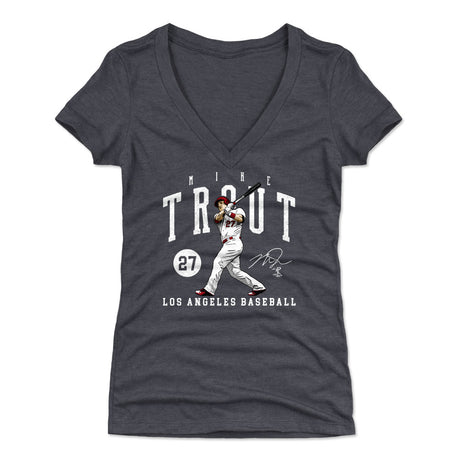 Mike Trout Women's V-Neck T-Shirt | 500 LEVEL