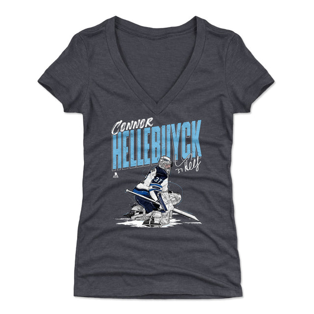 Connor Hellebuyck Women's V-Neck T-Shirt | 500 LEVEL