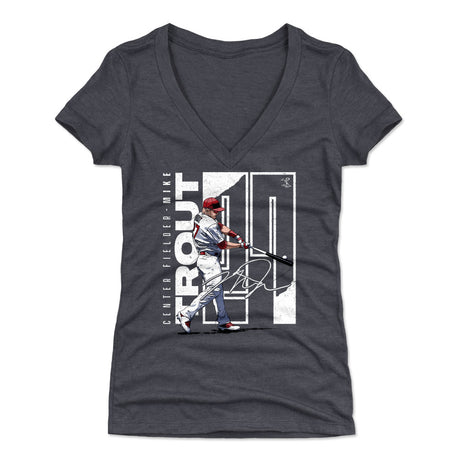 Mike Trout Women's V-Neck T-Shirt | 500 LEVEL