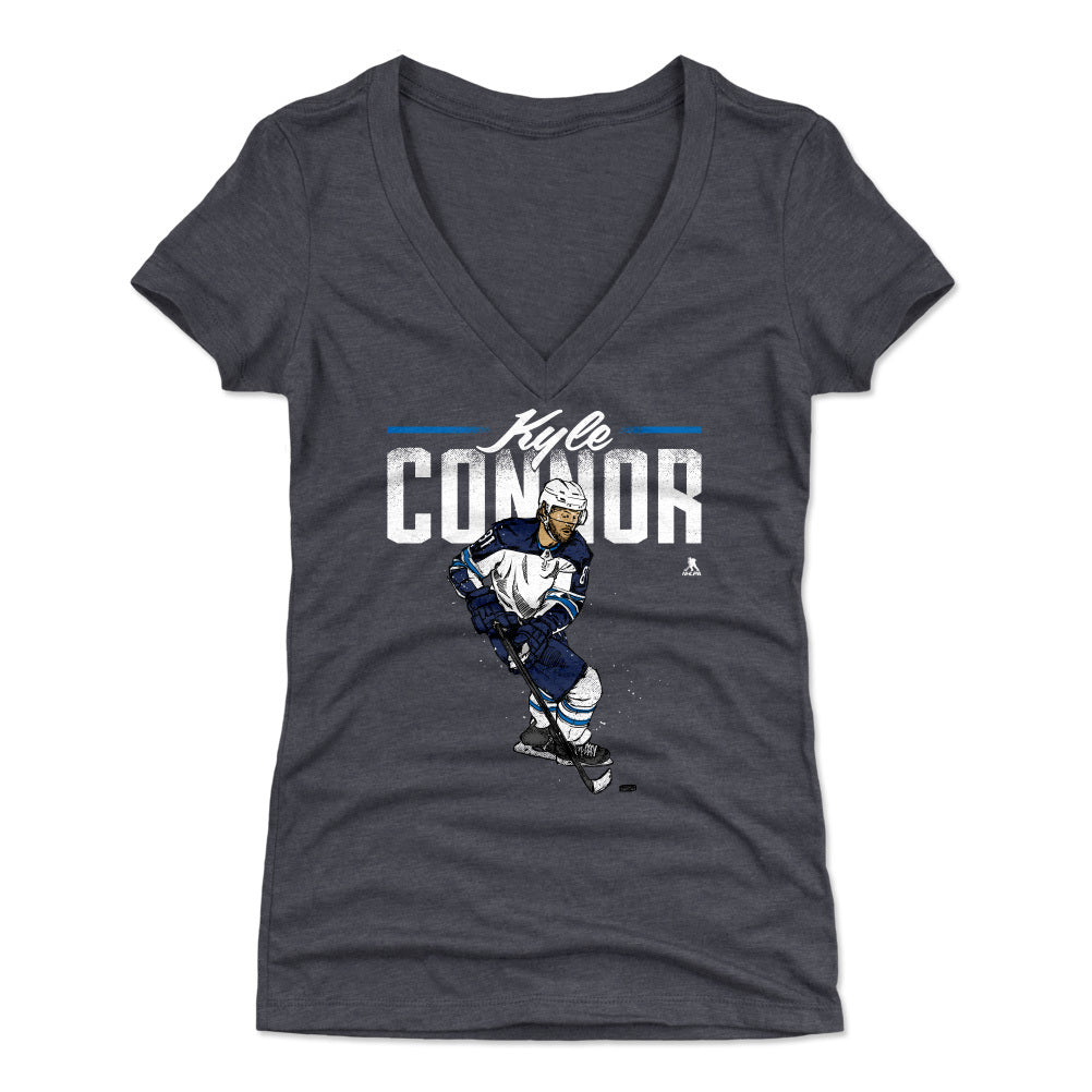 Kyle Connor Women's V-Neck T-Shirt | 500 LEVEL