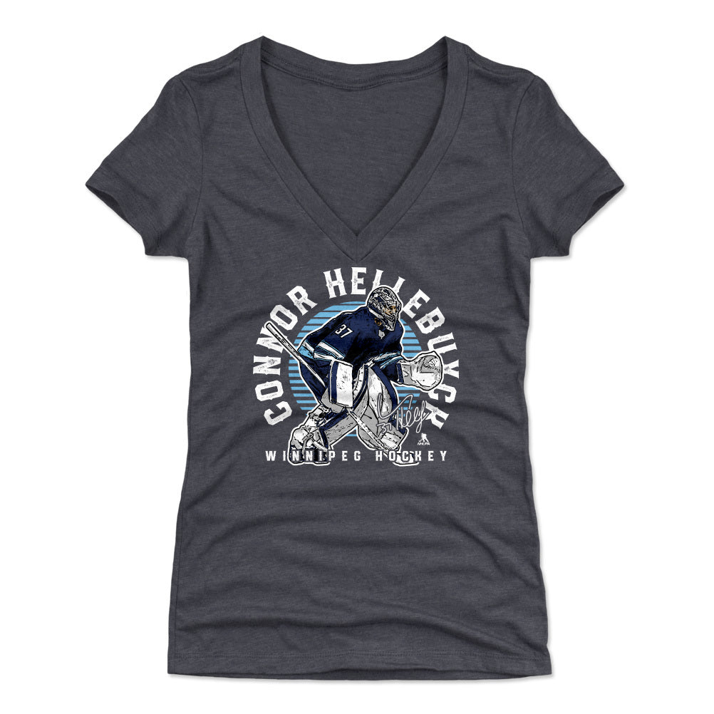 Connor Hellebuyck Women's V-Neck T-Shirt | 500 LEVEL