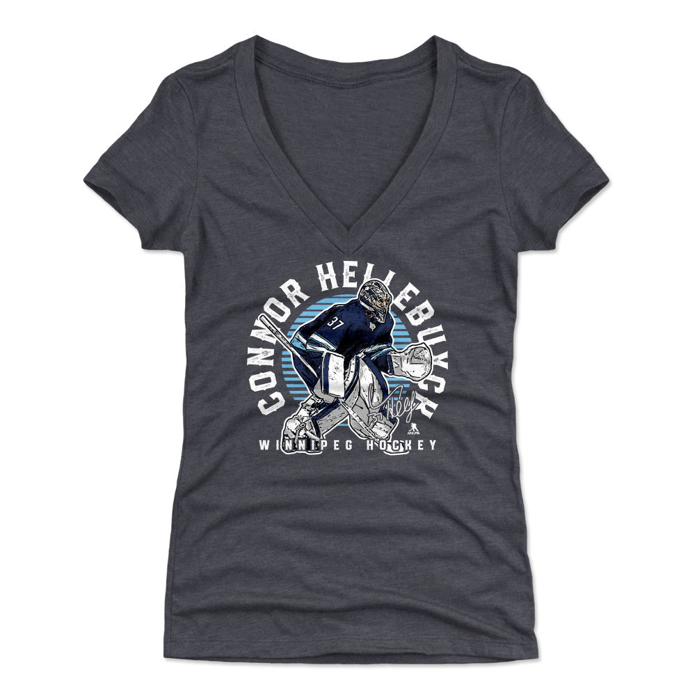 Connor Hellebuyck Women&#39;s V-Neck T-Shirt | 500 LEVEL
