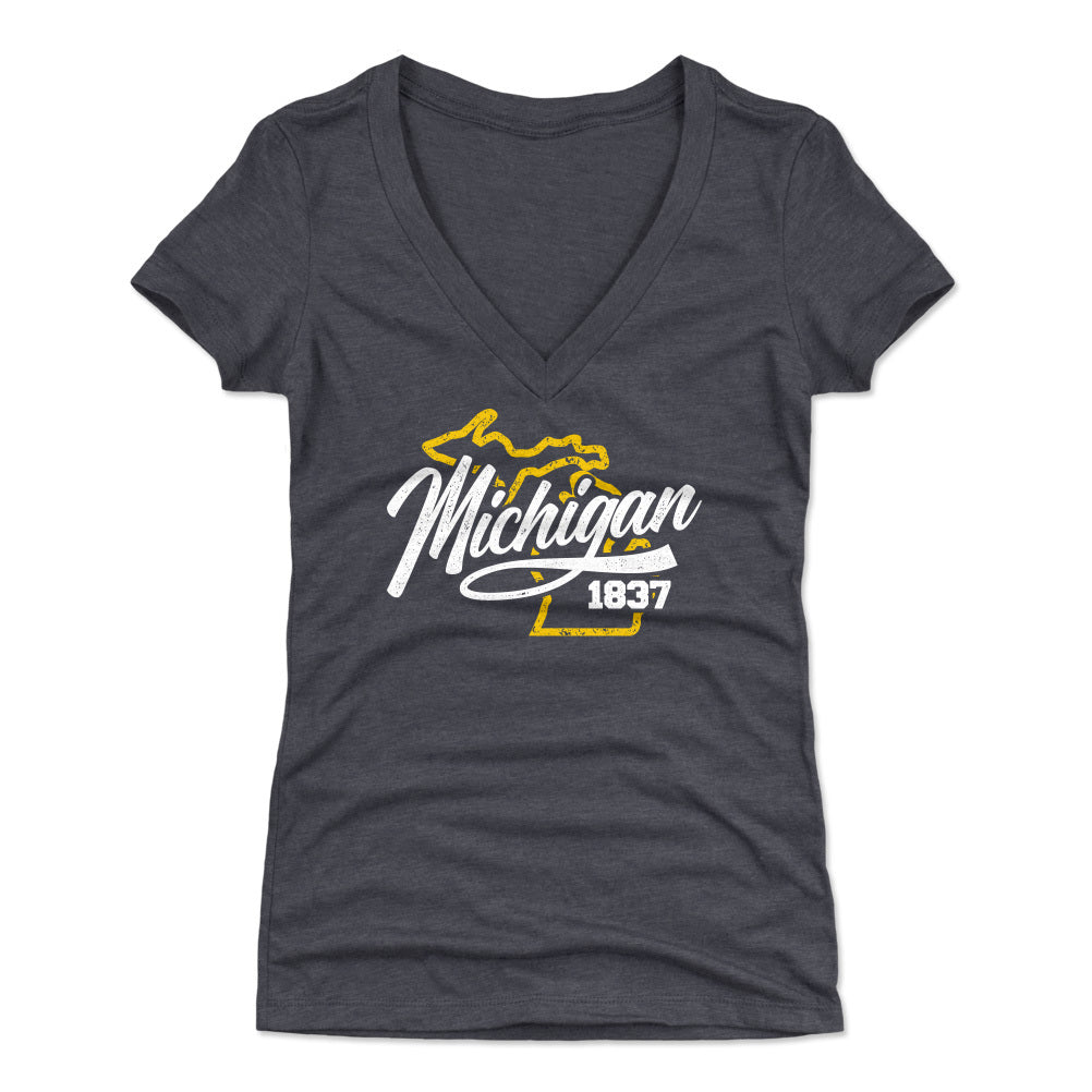 Michigan Women&#39;s V-Neck T-Shirt | 500 LEVEL