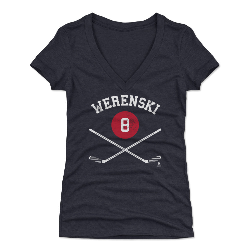 Zach Werenski Women's V-Neck T-Shirt | 500 LEVEL