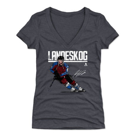 Gabriel Landeskog Women's V-Neck T-Shirt | 500 LEVEL