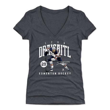 Leon Draisaitl Women's V-Neck T-Shirt | 500 LEVEL