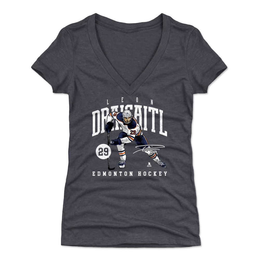 Leon Draisaitl Women&#39;s V-Neck T-Shirt | 500 LEVEL
