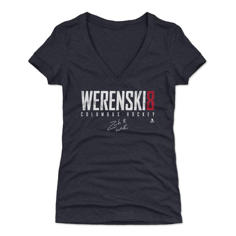 Zach Werenski Women's V-Neck T-Shirt | 500 LEVEL