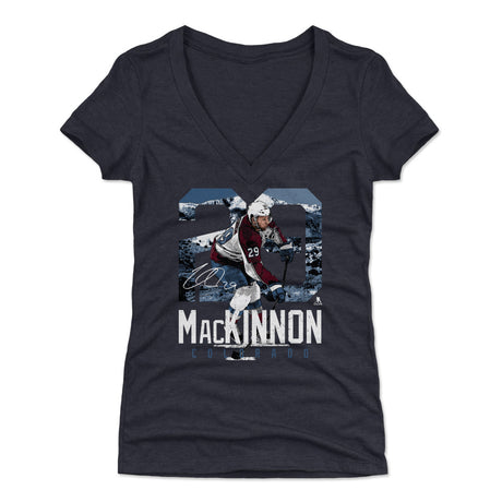 Nathan MacKinnon Women's V-Neck T-Shirt | 500 LEVEL
