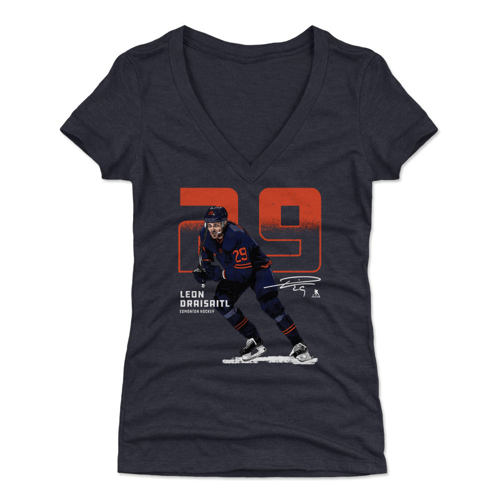 Leon Draisaitl Women&#39;s V-Neck T-Shirt | 500 LEVEL