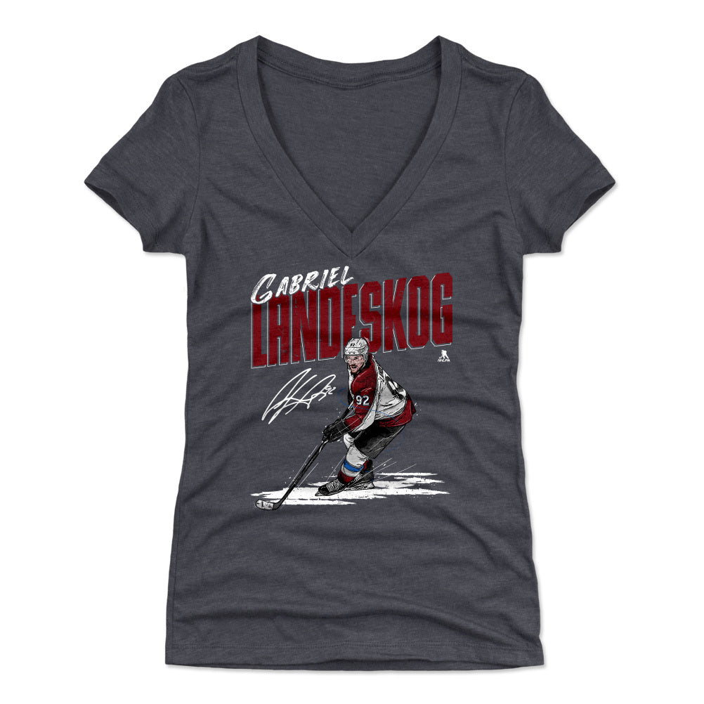 Gabriel Landeskog Women's V-Neck T-Shirt | 500 LEVEL