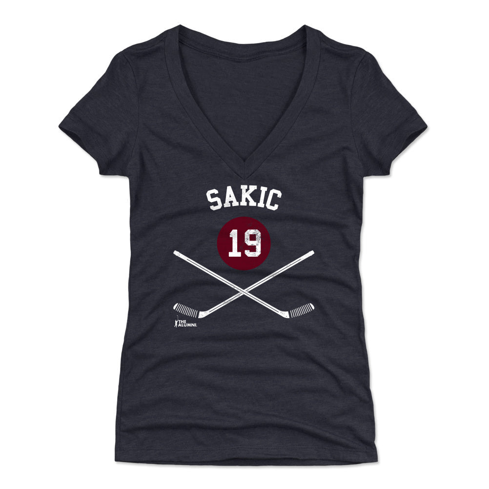 Joe Sakic Women's V-Neck T-Shirt | 500 LEVEL