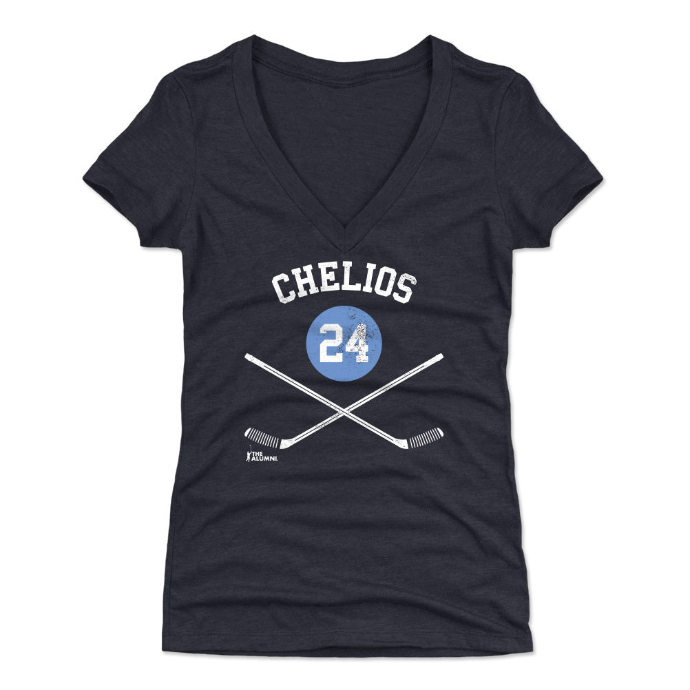Chris Chelios Women's V-Neck T-Shirt | 500 LEVEL