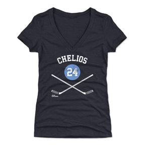 Chris Chelios Women's V-Neck T-Shirt | 500 LEVEL