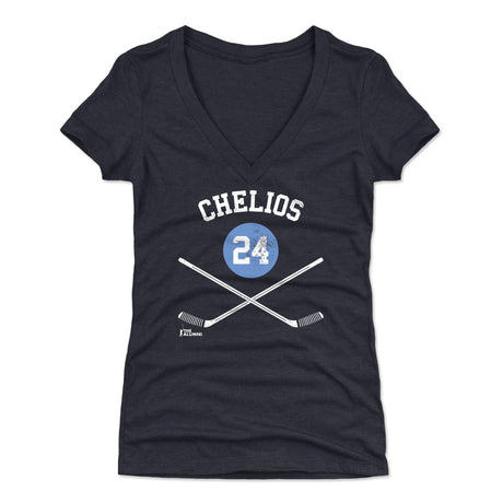 Chris Chelios Women's V-Neck T-Shirt | 500 LEVEL