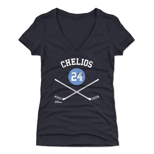 Chris Chelios Women's V-Neck T-Shirt | 500 LEVEL