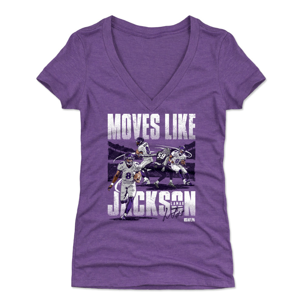 Lamar Jackson Women's V-Neck T-Shirt | 500 LEVEL