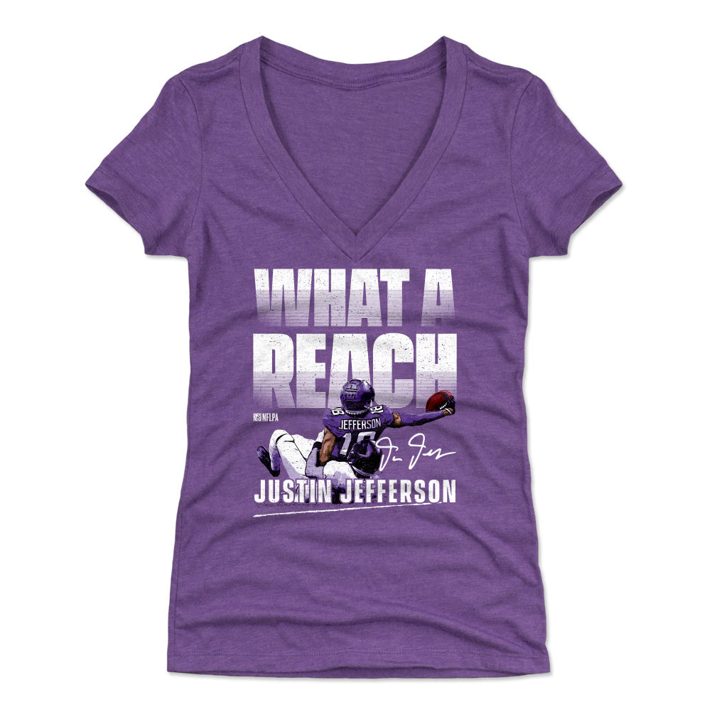 Justin Jefferson Women's V-Neck T-Shirt | 500 LEVEL