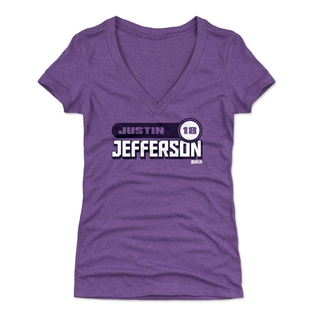Justin Jefferson Women's V-Neck T-Shirt | 500 LEVEL