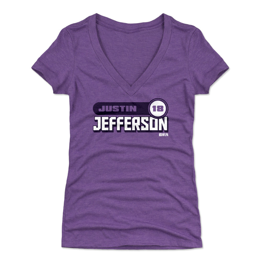 Justin Jefferson Women&#39;s V-Neck T-Shirt | 500 LEVEL