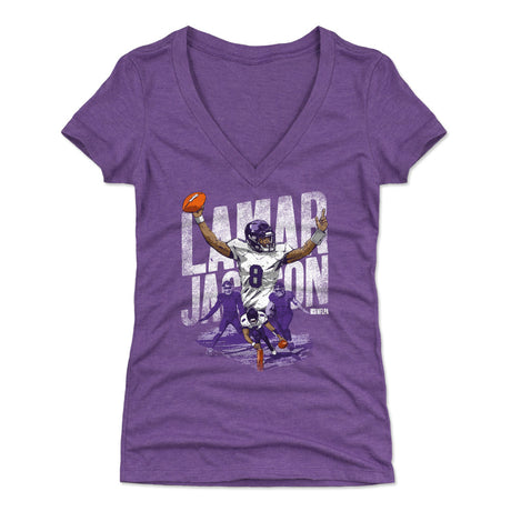 Lamar Jackson Women's V-Neck T-Shirt | 500 LEVEL