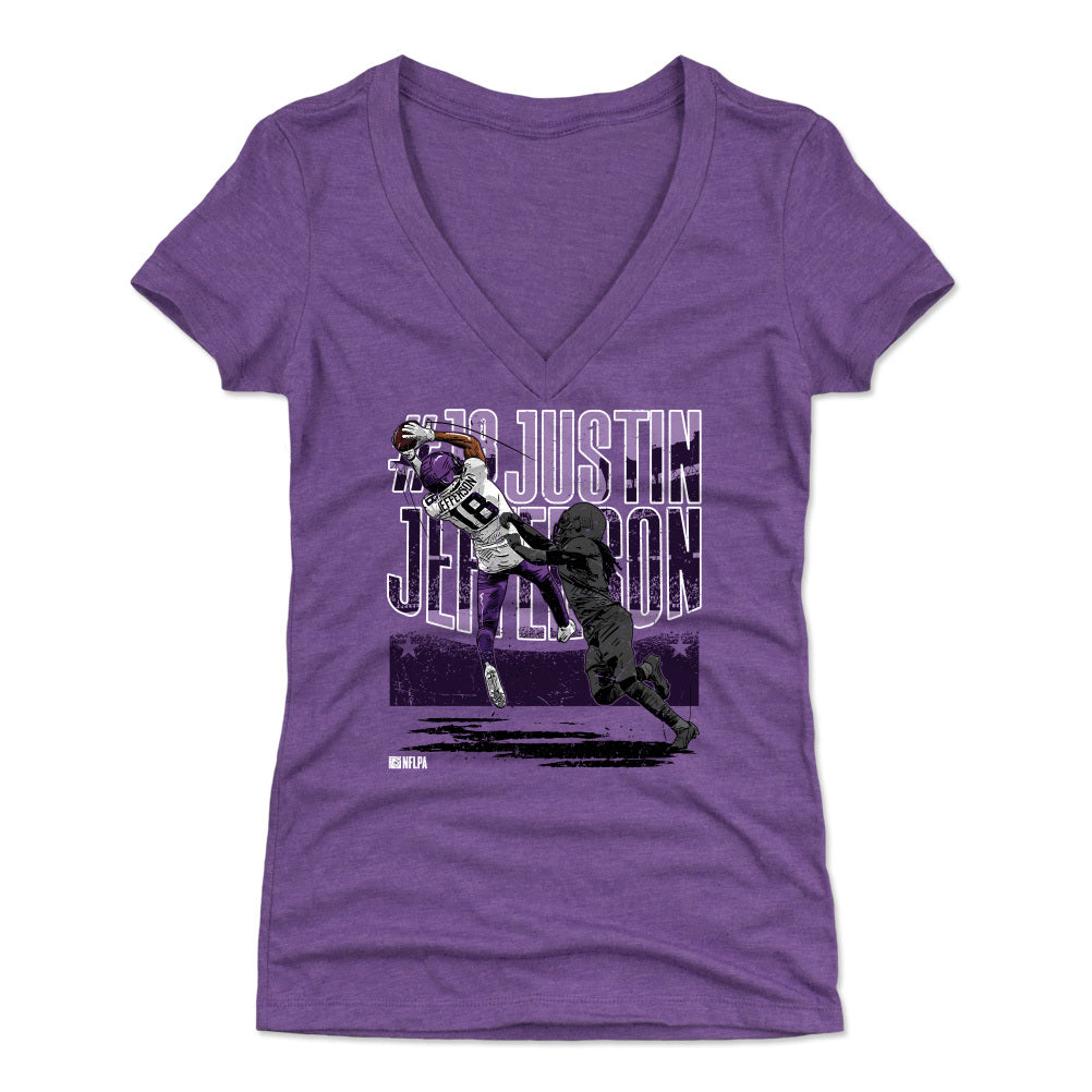 Justin Jefferson Women's V-Neck T-Shirt | 500 LEVEL