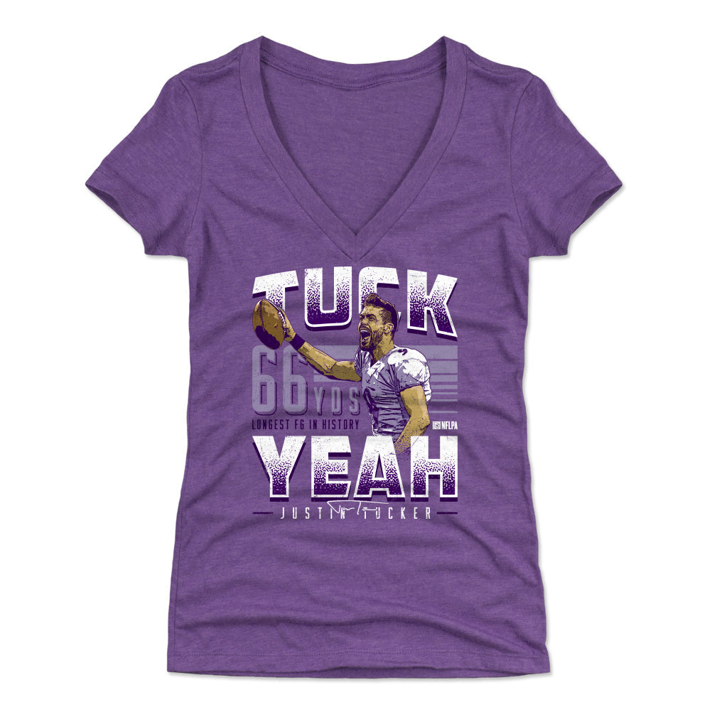 Justin Tucker Women&#39;s V-Neck T-Shirt | 500 LEVEL