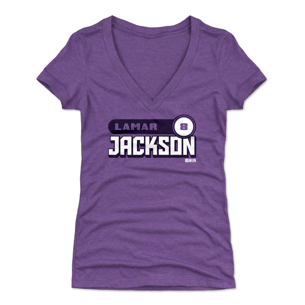 Lamar Jackson Women's V-Neck T-Shirt | 500 LEVEL