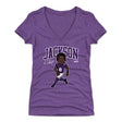 Lamar Jackson Women's V-Neck T-Shirt | 500 LEVEL