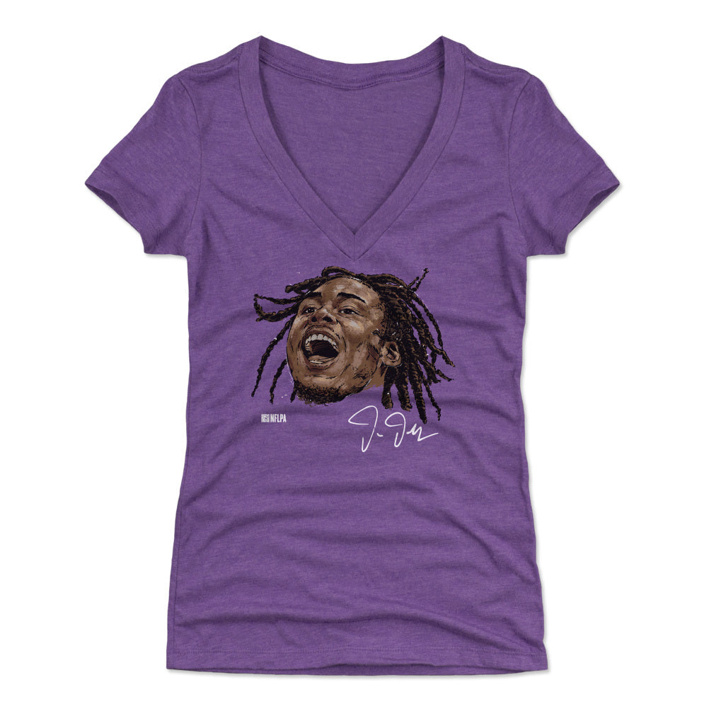Justin Jefferson Women's V-Neck T-Shirt | 500 LEVEL