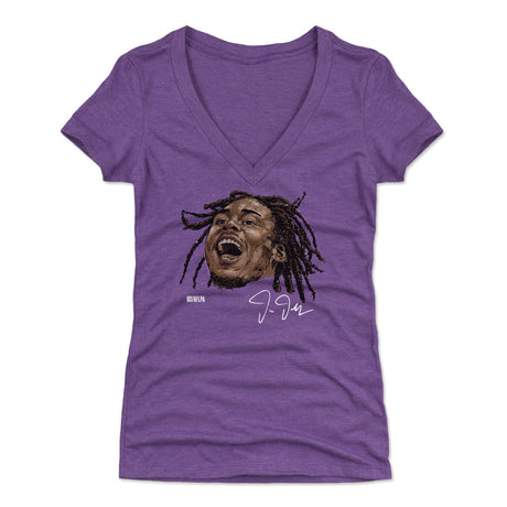 Justin Jefferson Women's V-Neck T-Shirt | 500 LEVEL