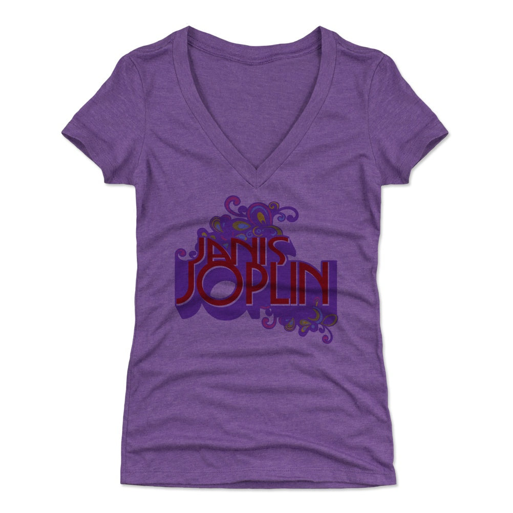 Janis Joplin Women&#39;s V-Neck T-Shirt | 500 LEVEL
