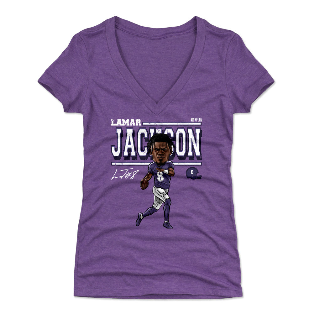 Lamar Jackson Women's V-Neck T-Shirt | 500 LEVEL