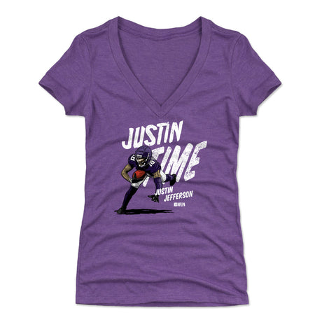 Justin Jefferson Women's V-Neck T-Shirt | 500 LEVEL